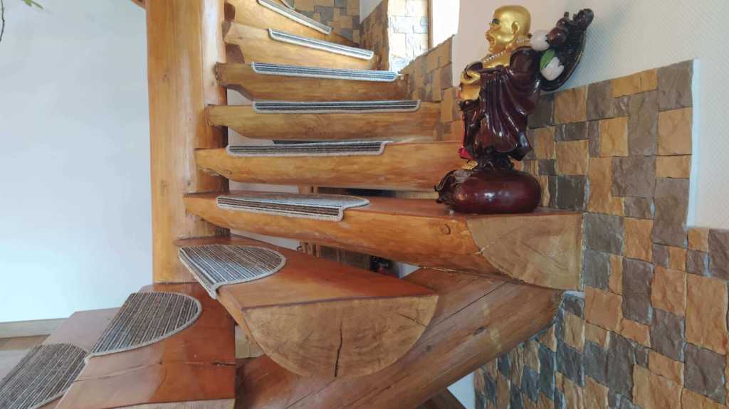 Wooden stairs. Ivano-Frankivsk