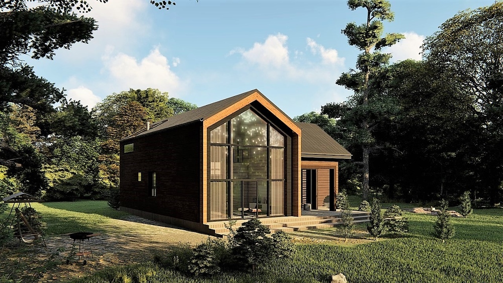 деревянный дом 205м²