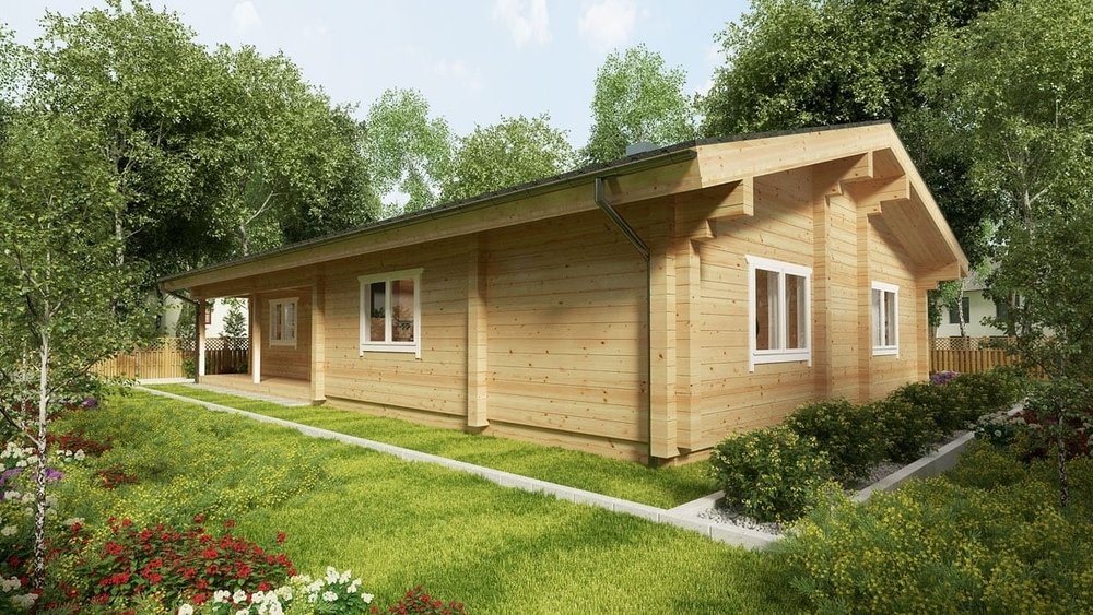 wooden house 101m² + 33m² terrace