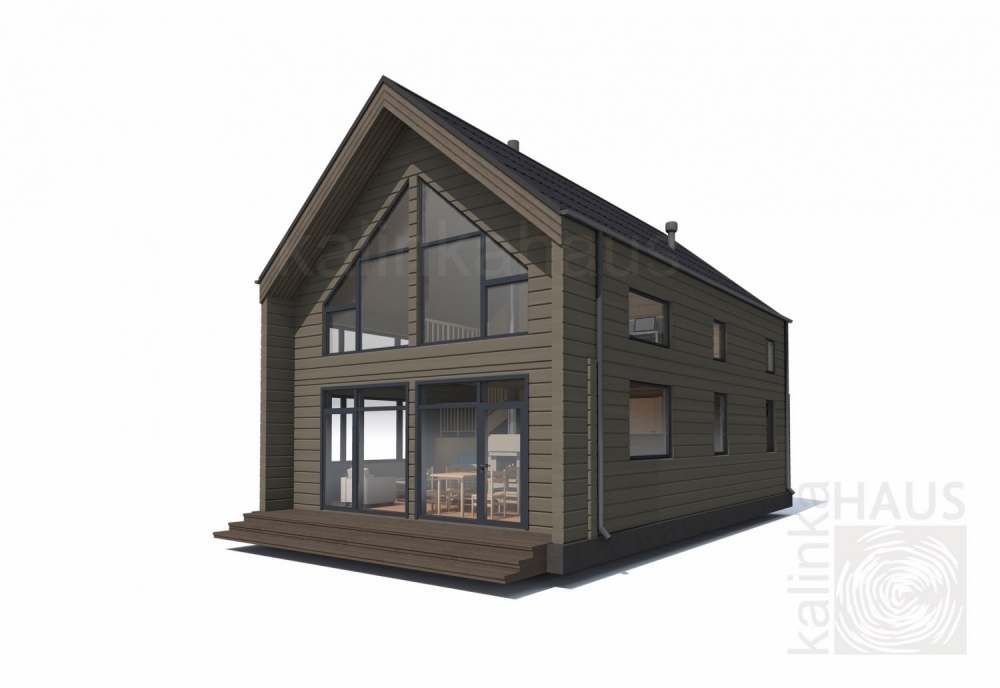 wooden house 122.53m² + 7.93m² terrace