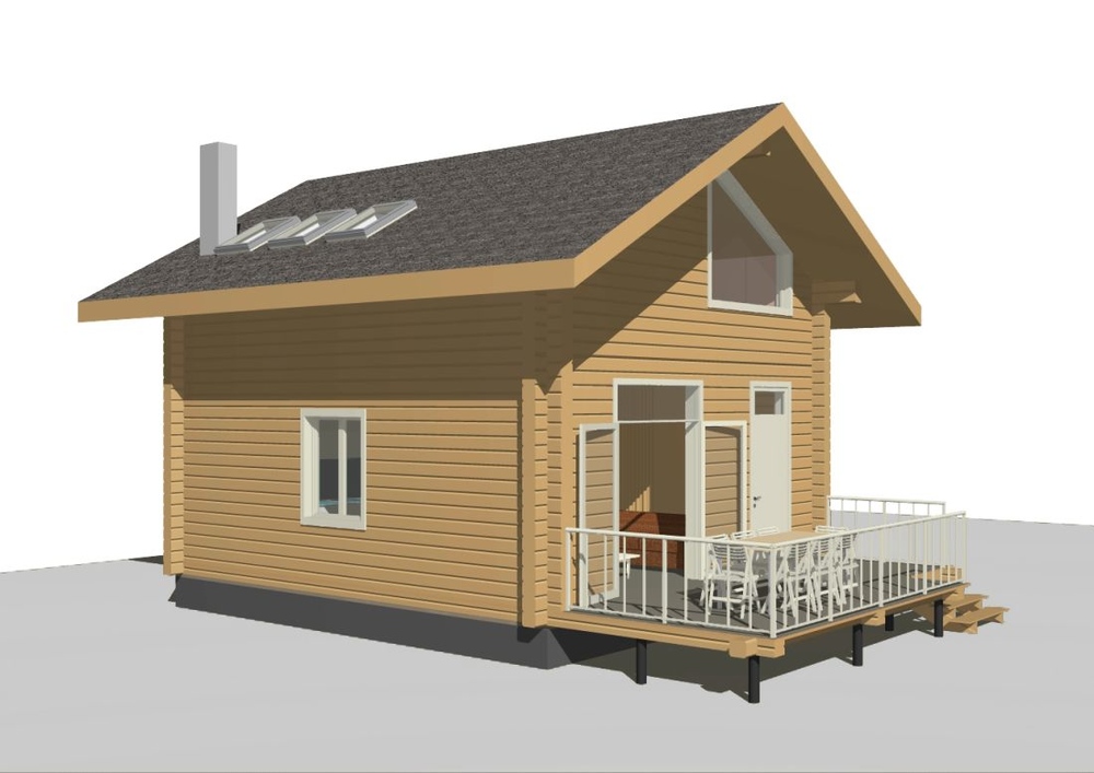 wooden house 83m² + 17.4m² terrace