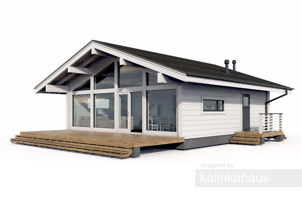 wooden house 67.5m² + 30.6m² terrace