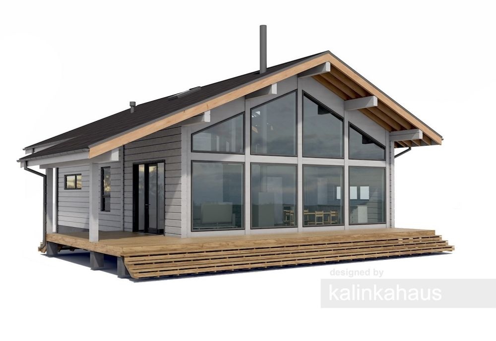 wooden house 106m² + 38.6m² terrace