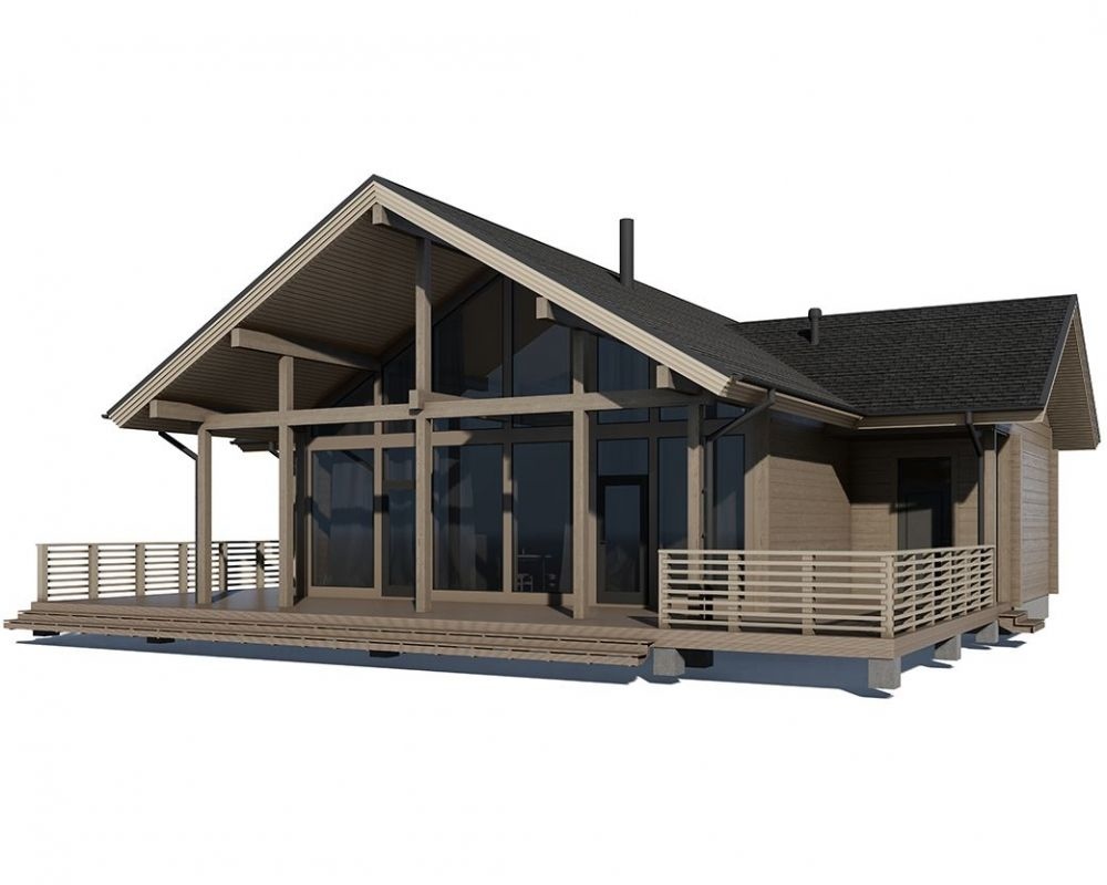 wooden house 153m² + 77m² terrace